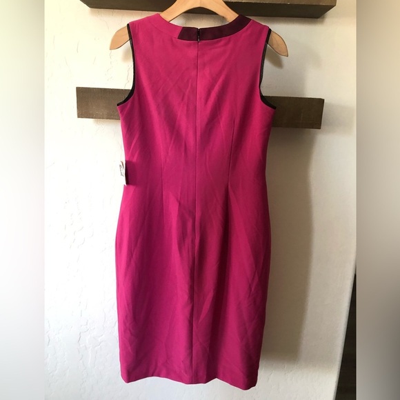 Anne Klein|Pink barbiecore feminine midi dress with mesh border, NWT•••Feminine - Picture 6 of 12